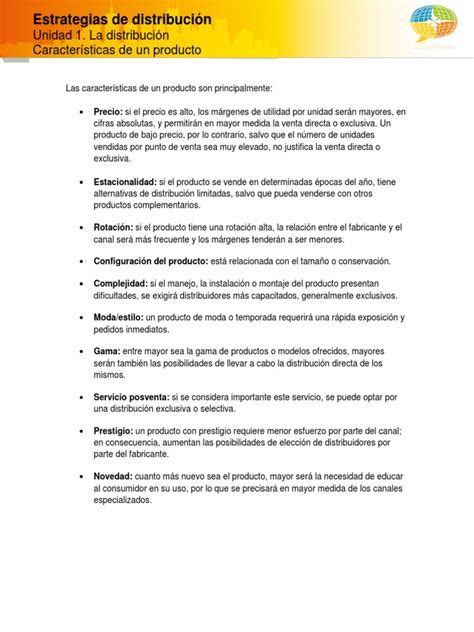 Caracteristicas De Un Producto Pdf Pdf