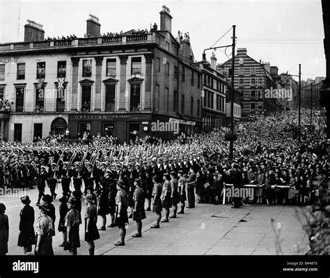 Victory Parade Through George Square Glasgow At The End Of World War