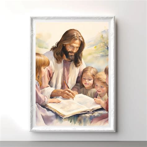 Jesus Teaching With His Children, Embrace Jesus, Jesus Art, Christian ...