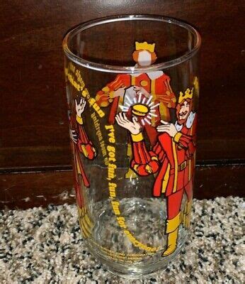 Vintage 1979 Burger King Collector Series Glass Cup Glass Drinking Cup