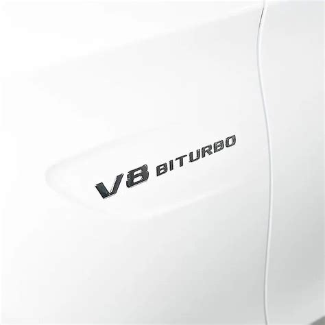 3d Abs Car Fender Side Badge V8 Biturbo Emblem Sticker For Logo