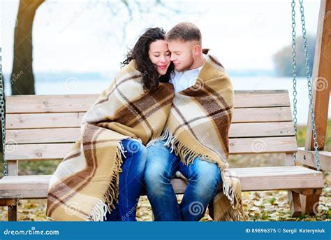 Amorous Couple On Romantic Date On Swings Outdoor Stock Image Image Of Autumn Outdoor 89896375