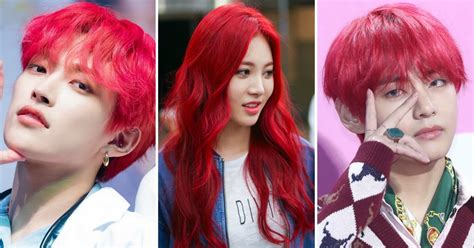 30 K Pop Idols Who Looked Red Hot With Crimson Hair Koreaboo