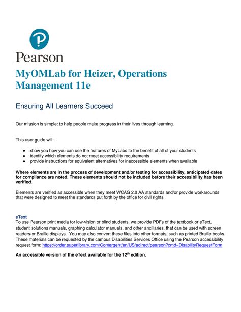 Pdf Myomlab For Heizer Operations Management E Compress Myomlab For