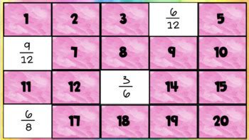 Equivalent Fractions Memory Game Digital Printable Concentration