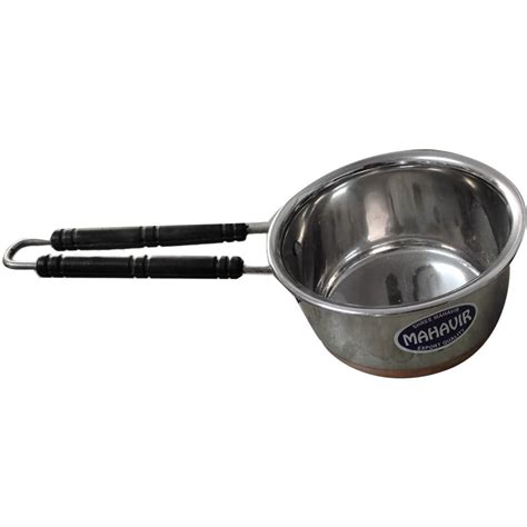 Capacity 1500 ML Round Mahavir Stainless Steel Saucepan For Hotel