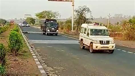 Police Convoy Carrying Gangster Atiq Ahmed Hits Cow In Mps Shivpuri