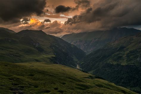 Red Clouds After Sunset in the Hills Landscape in Austria image - Free stock photo - Public ...