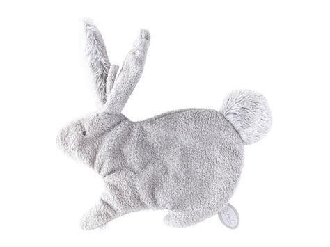 Dimpel Doudou attache tétine lapin gris clair Emma Position