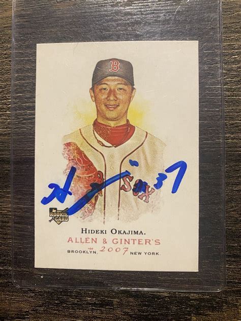 Hideki Okajima Topps Allen Ginter Rc Auto Signed Ebay