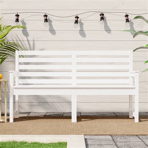 Banc De Jardin Blanc X X Cm Bois Massif De Pin Vidaxl Leroy