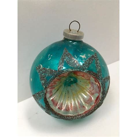 Vintage German Hand Painted Glass Holiday Ornaments - A Pair | Chairish