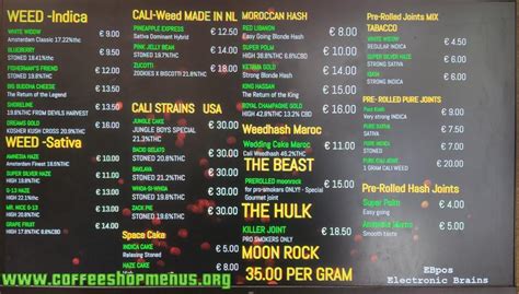 Balou Menus Archive Coffeeshopmenus Org