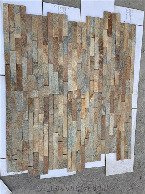 Rusty Quartzite Stacked Stone Cladding Panels From China Stonecontact