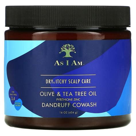 As I Am Dry Itchy Scalp Care Dandruff Cowash Olive Tea Tree Oil