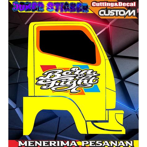 Jual Sticker Pintu Samping Cutting Kabin Giga Elf Hino Ragasa Umplung