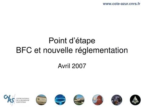 Ppt Point D Tape Bfc Et Nouvelle R Glementation Powerpoint