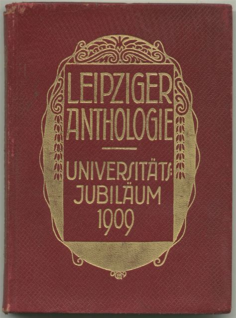 Leipziger Anthologie Gedichte Ehemaliger Leipziger Studenten Seit