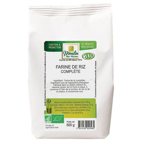 Farine de riz complète 500g Greenweez