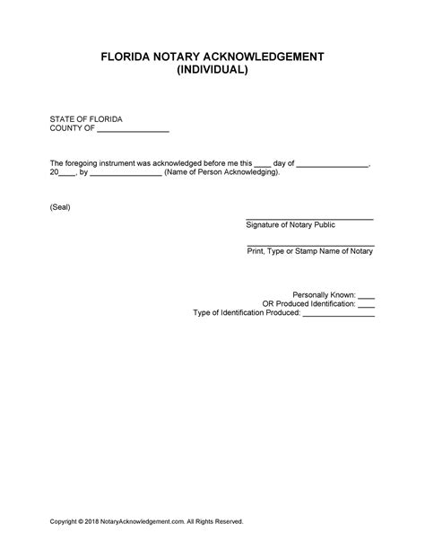 Printable Notary Forms