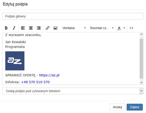 Podpis W Wiadomo Ci Email Jak Go Skonfigurowa Blog Az Pl