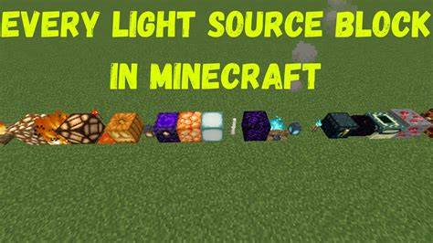 Every Light Source Block In Minecraft YouTube