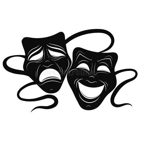 The Theater And Mask Icon Drama Comedy Tragedy Symbol Stock Vector