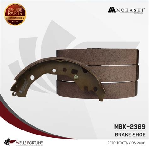 Toyota Vios 2008 Mohashi Brake Shoe REAR 4 PCS Lazada PH