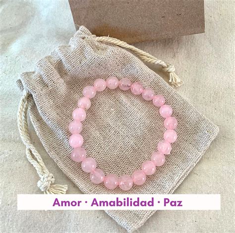 Pulsera De Cuarzo Rosa Lila