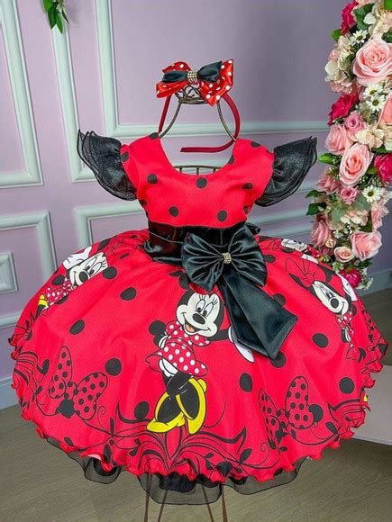 Vestido Minnie Vermelho Bolinhas La O Elo