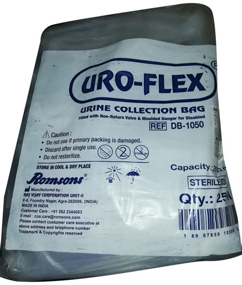 Plastic Romsons Uroflex Urine Bag For Hospital At Piece In Dhanbad