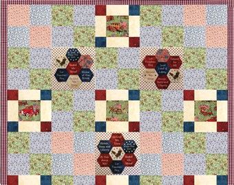 Patriotic Summer Picnic Lap Quilt Kit Includes Binding And Etsy