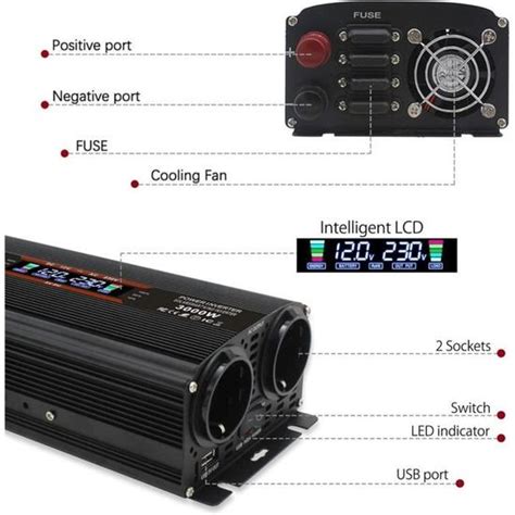 Yinleader Convertisseur V V W W Convertisseur De Tension