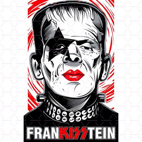 Frankenstein Kiss Horror T Shirt Designs Sublimation Bundle Png Files