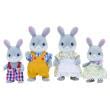 Figurines Famille Lapin Gris Sylvanian Families Figurine Pour