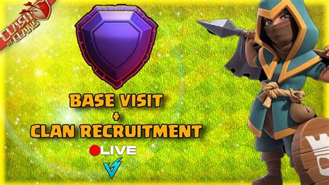 Clan Recruitment Base Visit Clash Of Clans Live Shortsfeed Ytshorts Coc Coclive Youtube