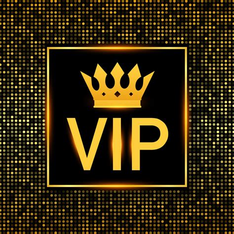 Golden Symbol Of Exclusivity The Label VIP With Glitter Very