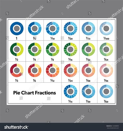 Pie Chart Infographic Fractions Stock Vector (Royalty Free) 133389899