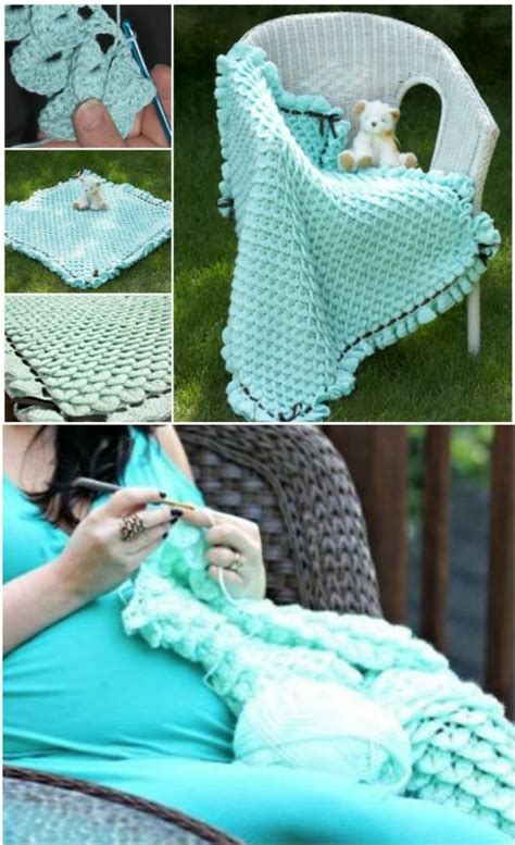 Crochet Crocodile Stitch Baby Blanket Tutorial Free Pattern Crochet