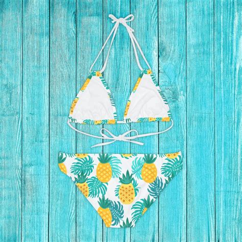 Pineapple Bikini Set String Bikini Sexy Swinger Wife Pool Etsy