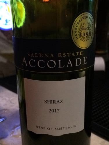 Salena Estate Accolade Shiraz Vivino Us