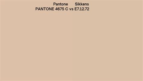 Pantone 4675 C Vs Sikkens E7 12 72 Side By Side Comparison