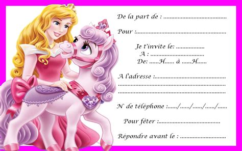 Carte Invitation Princesse