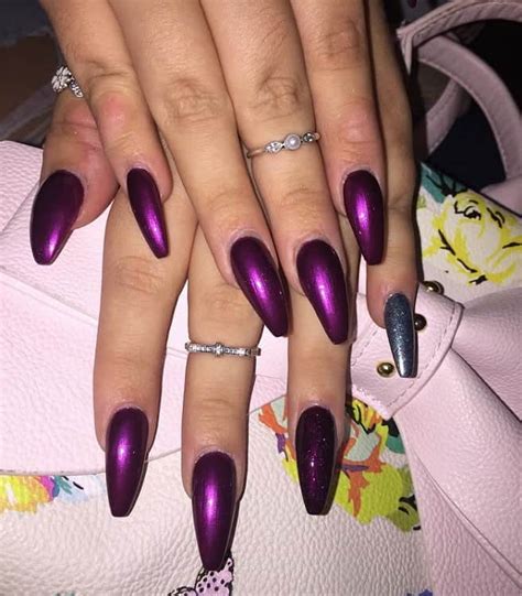 8 Prettiest Purple Coffin Nail Designs To Try In 2025 Naildesigncode