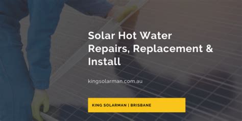 Solar Hot Water Repairs Replacement Install