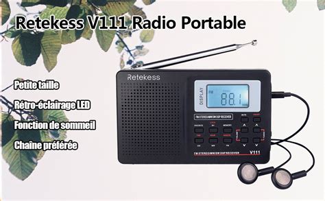 Retekess V Poste Radio Portable Fm Am Sw Piles