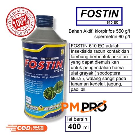 Jual Insektisida Fostin Ec Ml Postin Klorpirifos Atau