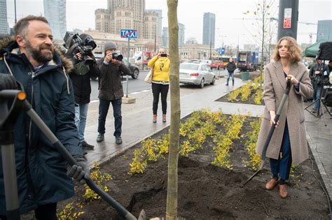 Pierwsze drzewa pojawiły się na rondzie Dmowskiego w Warszawie