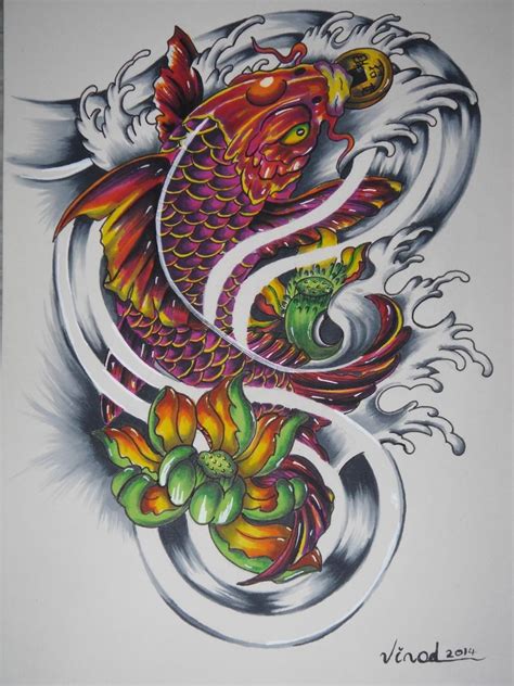 Koi Fish Tattoo Design By Saintvinod On Deviantart Koi Fish Tattoo