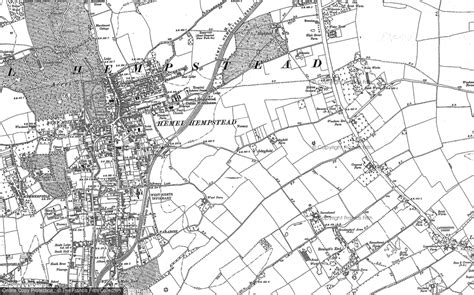 Historic Ordnance Survey Map Of Hemel Hempstead 1897 1922